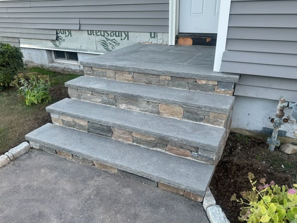 Stone Veneer and Bluestone Tread Entrance