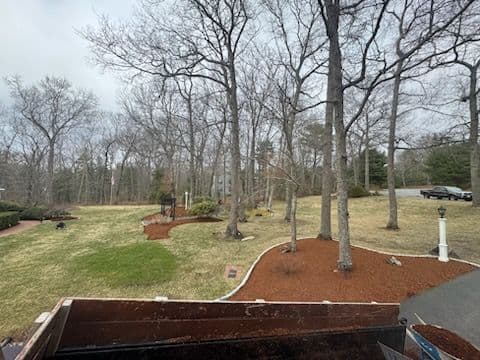 Red Mulch Landscape Transformation